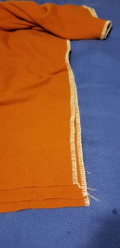 Vintage Peachy Rust Orange Wool Throw Blanket  Binding 62