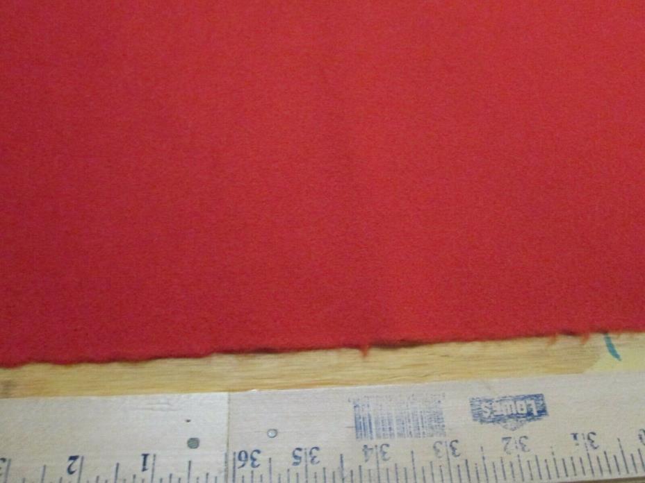 1 & 1/6 YARDS  X 57 INCHES WIDE OF A BRIGHT ORANGE WOOL FELT UPHOLSTERY FABRIC