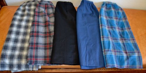Pendleton Wool Lot Cutter Fabric~5 Skirts~UpCycle Quilting Crafts~Plaids