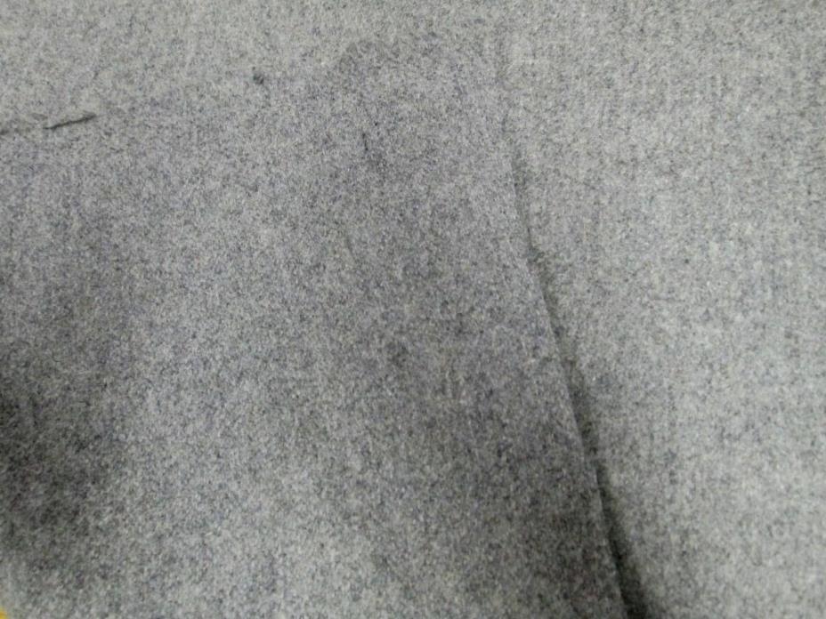 1 & 7/8 YARDS X 58 INCHES WIDE OF A GRAY WOOL FELT UPHOLSTERY FABRIC