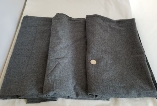 Vintage Wool Fabric Lot Solid Medium Gray 60