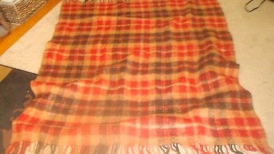 Wool Plaid Throw  Made in India