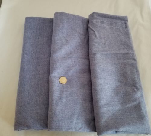 Vintage Wool Fabric Solid Light Blue Gray 60