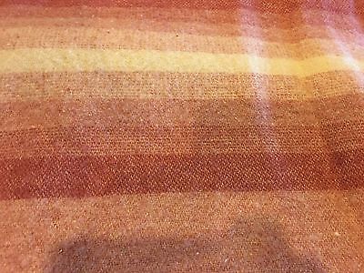 Vintage Wool Pink Stripe Blanket 58 x 81