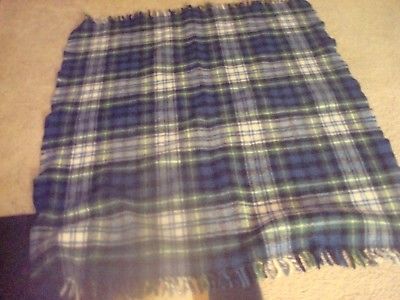 Wool Throw Plaid    Faribault  Lap Blanket