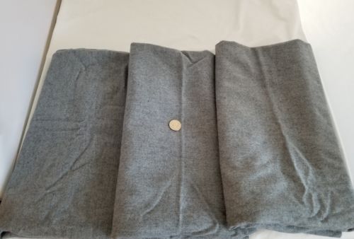Vintage Wool Fabric Solid Light Gray 60