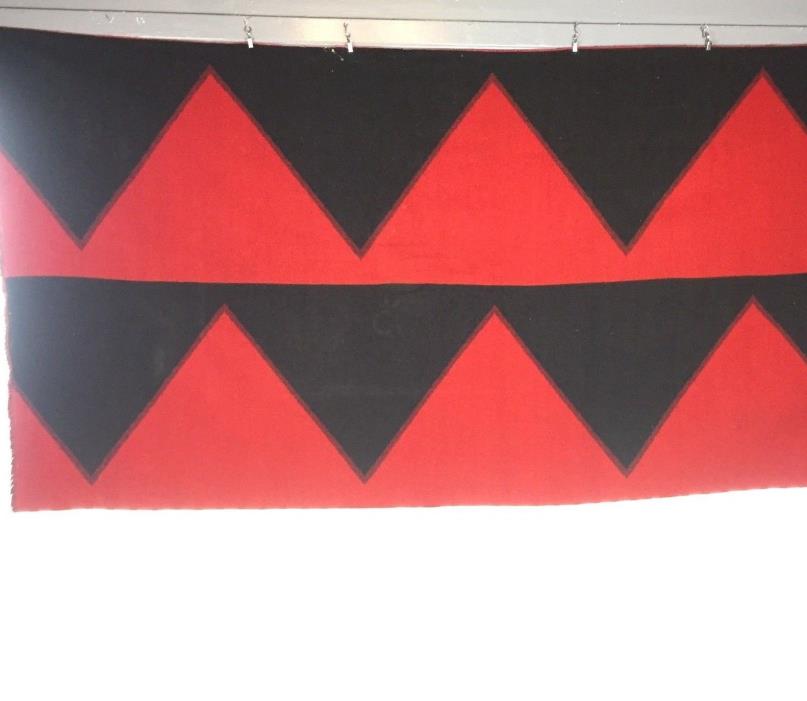 Pendleton Woolen Mills Native Blanket Fabric Remnants Black Red 84