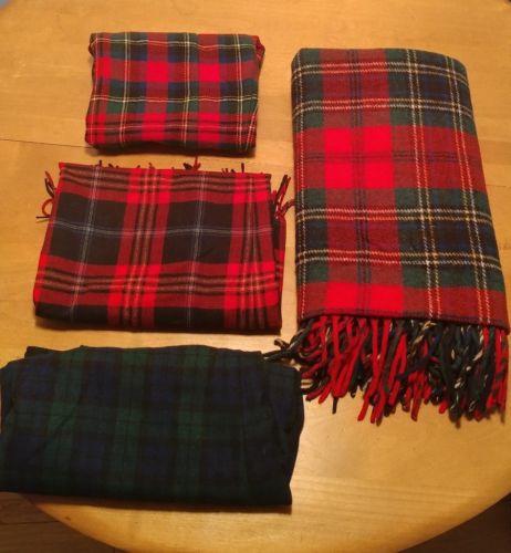Pendleton Wool Lot Cutter Fabric 3 Skirts and Blanket UpCycle Quilting Crafts