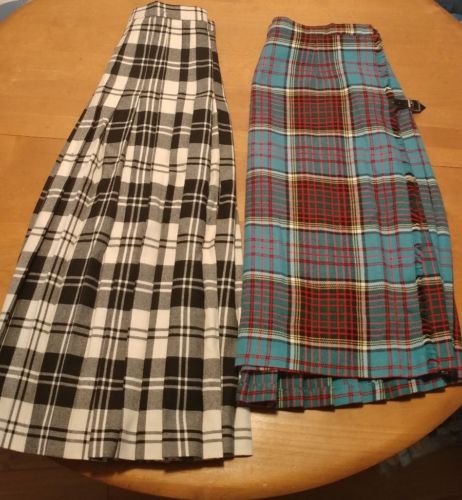 Scotland  Wool Lot Cutter Fabric 2 Skirts  UpCycle Quilting Crafts