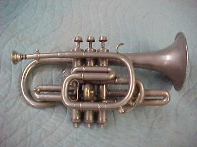 Antique Henri Gautier Virtuoso Cornet, Good Playing Condition!