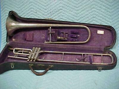 Antique Conn 4G Valved Trombone, Complete in Good Condition
