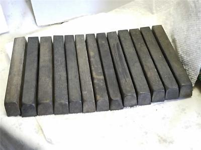 lot of 13 vintage wooden piano or organ intrument keys black