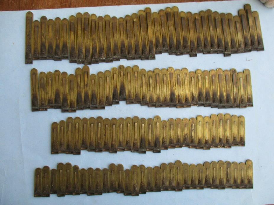 Set of 122 Brass Reeds Ann Arbor Organ Co Antique Parts Repair Crafts Repurpose