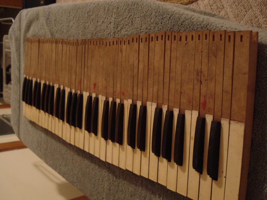 Antique pump organ keys