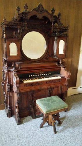 ANTIQUE VICTORIAN CHURCH Pump ORGAN