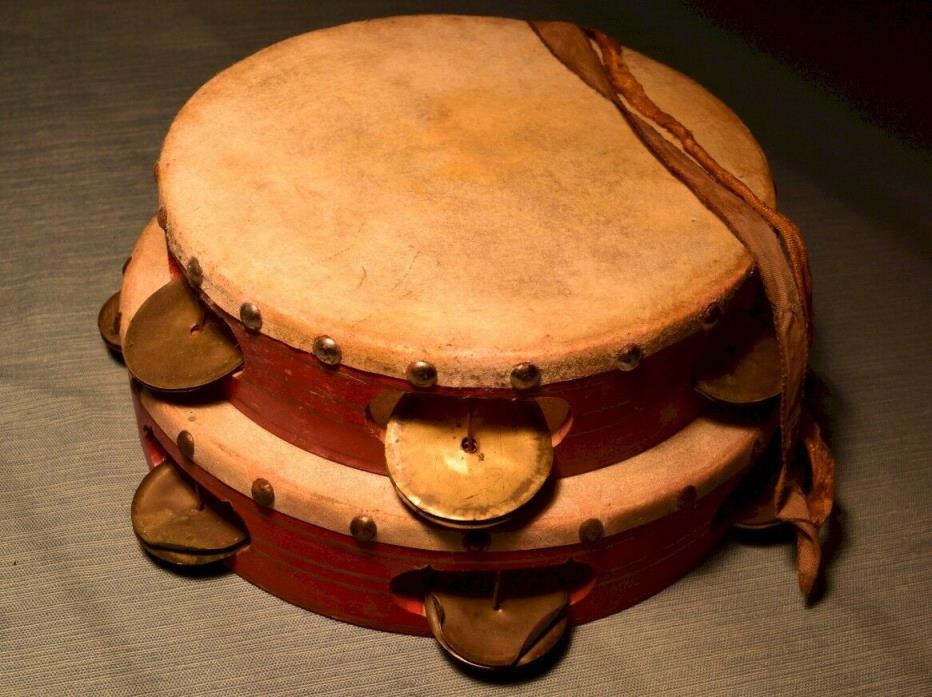Pair of Antique Musical Tambourines