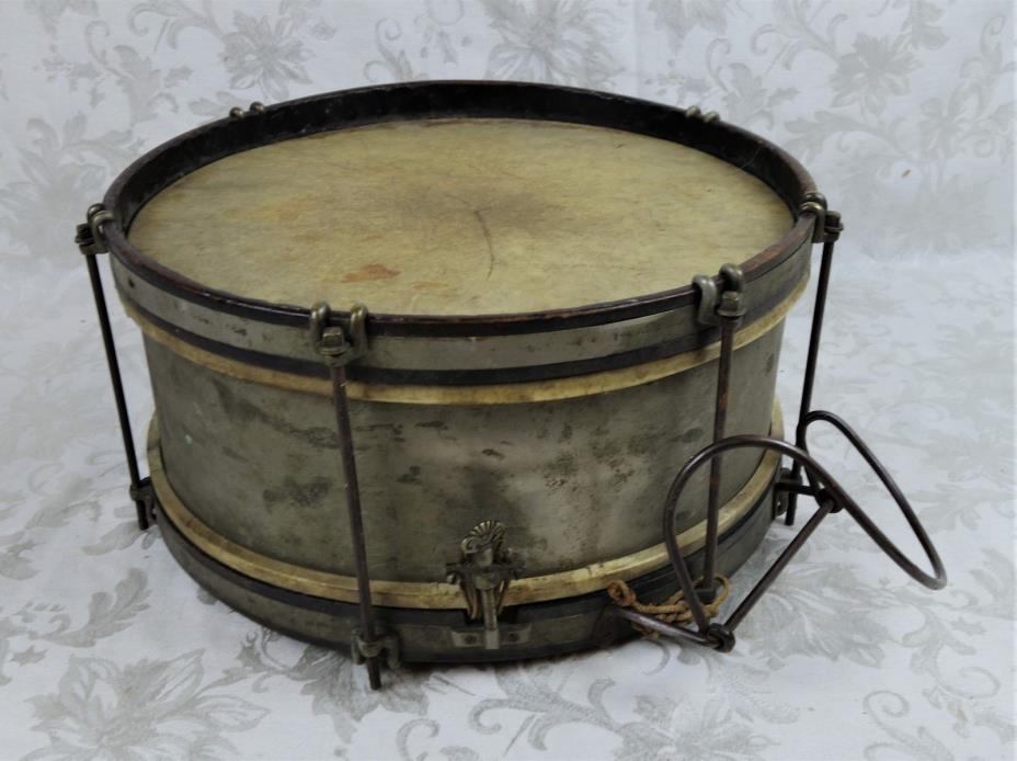 Vintage / Antique American WWI Wooden Field Snare Drum Marching Band USA