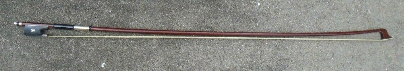 fine antique French Tourte violin bow signed with sterling silver settings