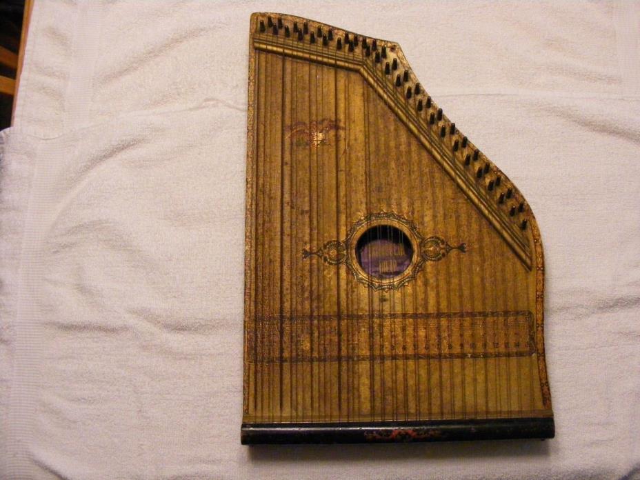 Antique Mandolin Harp 46 strings Pat. date 1894