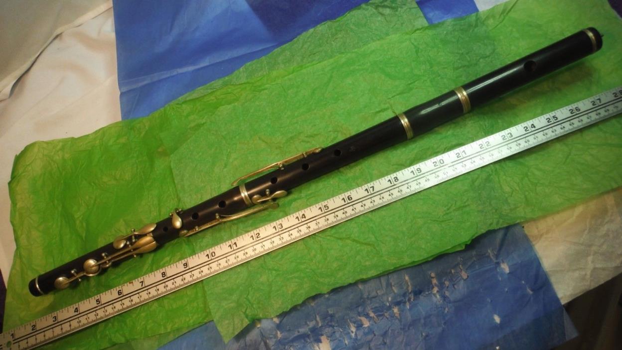 Antique 8-Key Simple System Wooden Flute c1850-1930 French? No Makers Mark