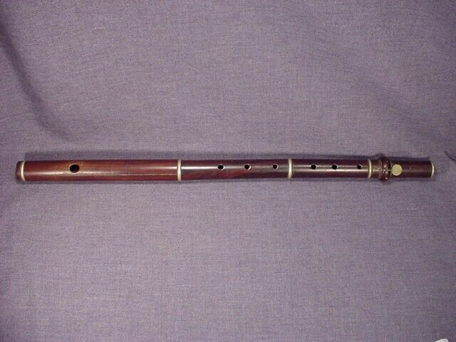 RARE ANTIQUE 1840S C.G. CHRISTMAN ROSEWOOD 1 KEY FLUTE 404 PEARL ST NYC
