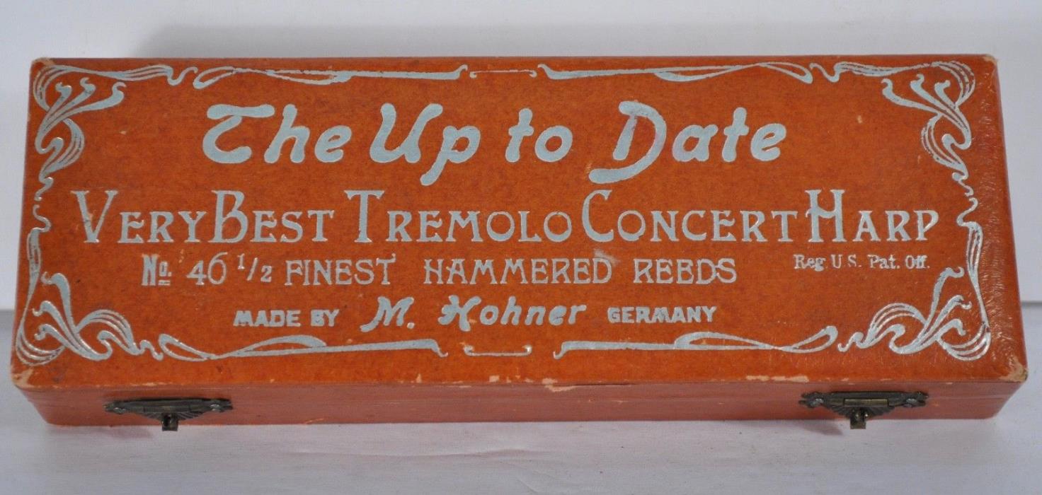 Vintage Hohner Tremolo Concert Harp Up To Date BOX ONLY Germany Pre War 46 1/2