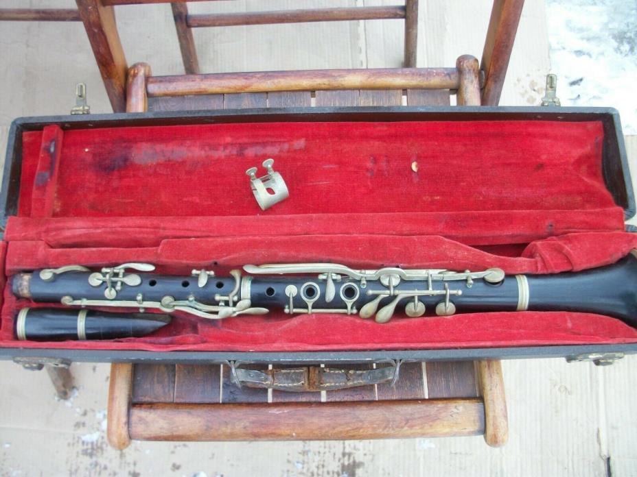 H P B Marked Antique Clarinet.  Fresh Estate Sale Find Today     Needs Restoring