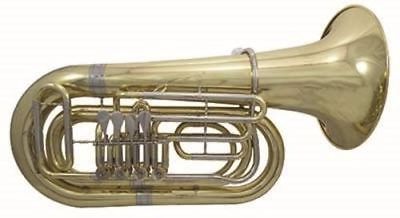 Tuba Instrument 4 piston Values W/ Case and Mouth Piece