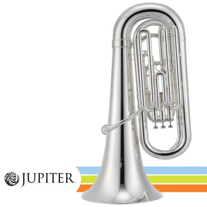 Jupiter JTU700S Key of BBb Silver Plated Finish 3 Valve 3/4 Size Tube w/ Case