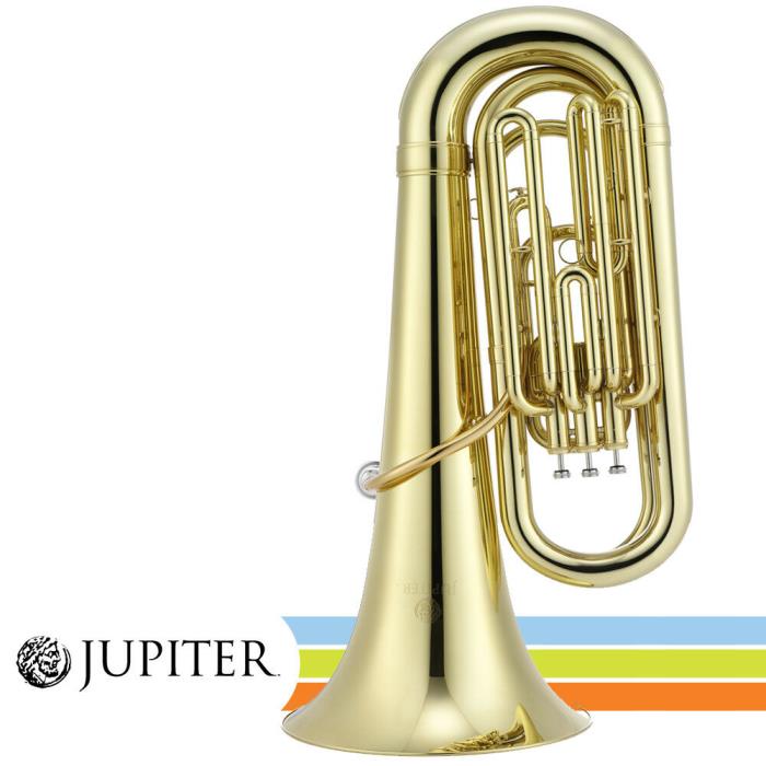 Jupiter JTU700 Key of BBb Lacquered Brass Body 3/4 Size 3 Valve Tuba with Case