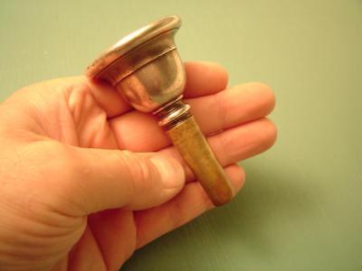 Very Early Vintage Wide Rim Large Shank Tuba Mouthpiece