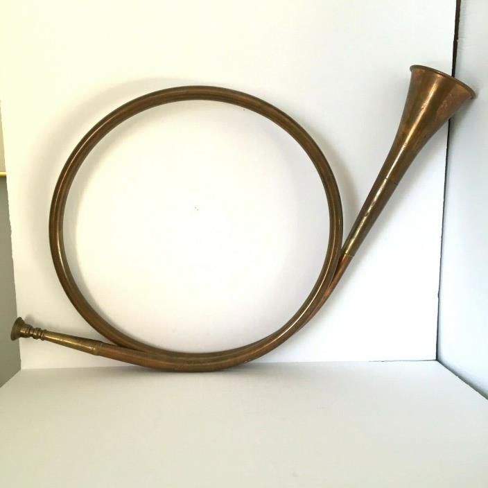 Vintage Fox Hunt Copper Horn