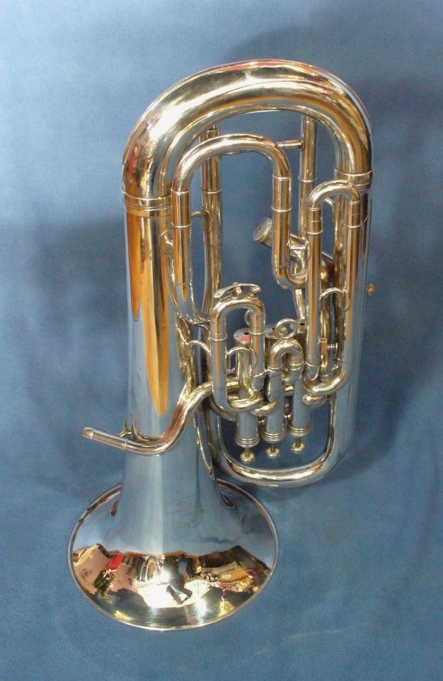 Restored Silver Boosey & Hawkes Imperial Besson 4 Valve (3 + 1) Bb  Euphonium.
