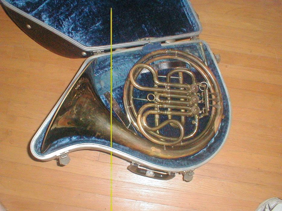 Nice Vintage Brass Carl Wunderlich French Horn W.Nice Gase