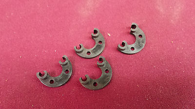 4 French Horn / Trombone Rotor Stops -REPAIR PARTS- Black Plastic