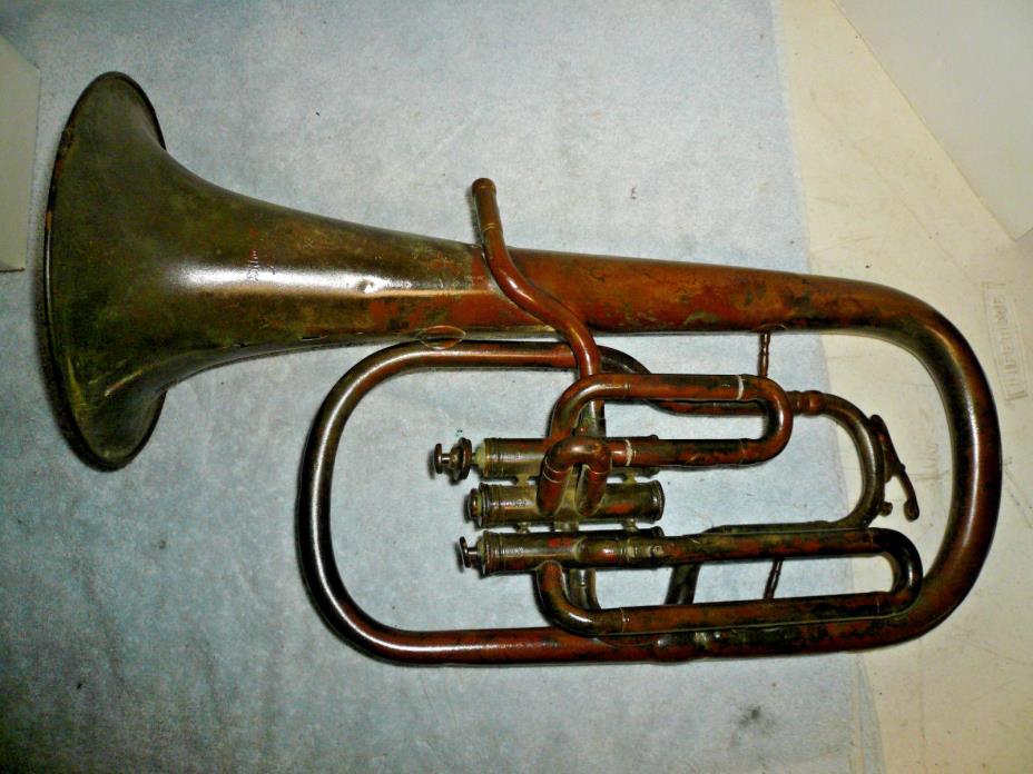 Vintage Marching French Horn Silver Piston Chicago