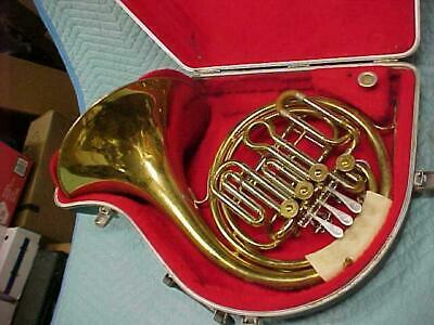 Getzen Double French Horn, Case & Mouthpiece, Good Playing Condition