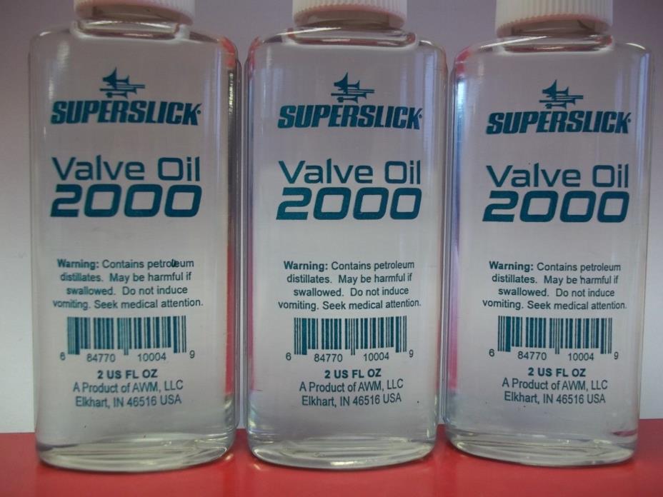 SUPERSLICK VALVE OIL 2000 3-BOTTLES SAME BOTTLES AS AL CASS FAST VALVE OIL