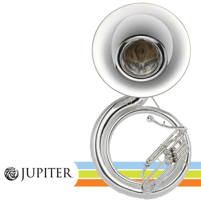 NEW Jupiter JSP1100S Key of BBb Silver Brass Qualifier Sousaphone with Hard Case