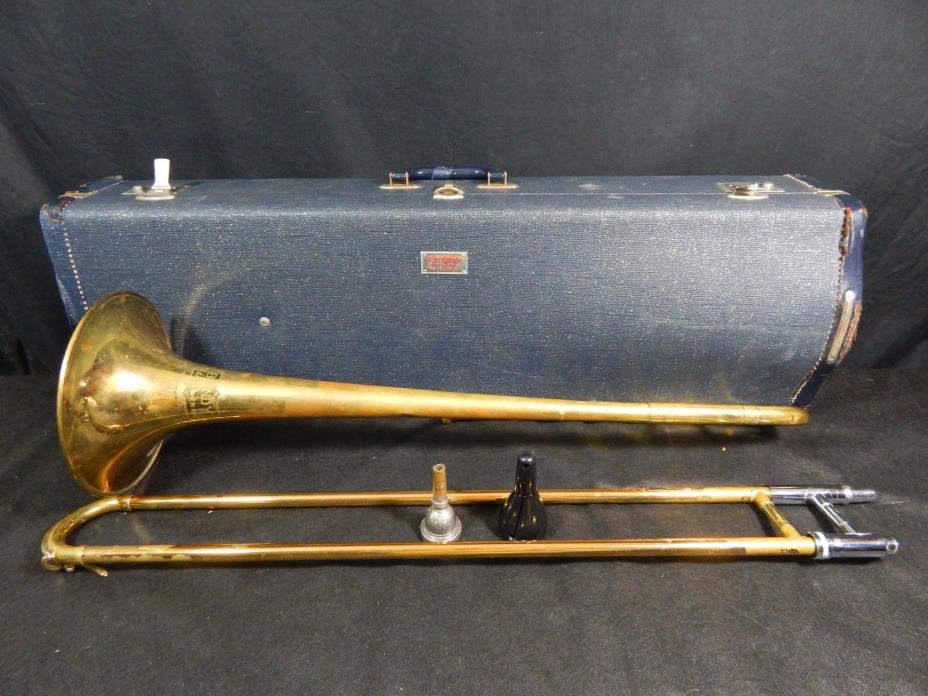 BUNDY SLIDE TROMBONE H.A. SELMER INC. IN HARD CASE (WORKING CONDITION)