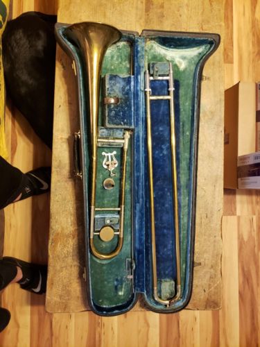 Vintage Conn Brass Trombone Model 30-H Serial 327076 C.G Conn LTD Elkhart Rare 1