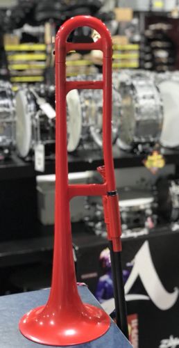 Jiggs P-BONE Trombone PLASTIC RED CLEAN USED w/BAG PBONE1R +Free Shipping