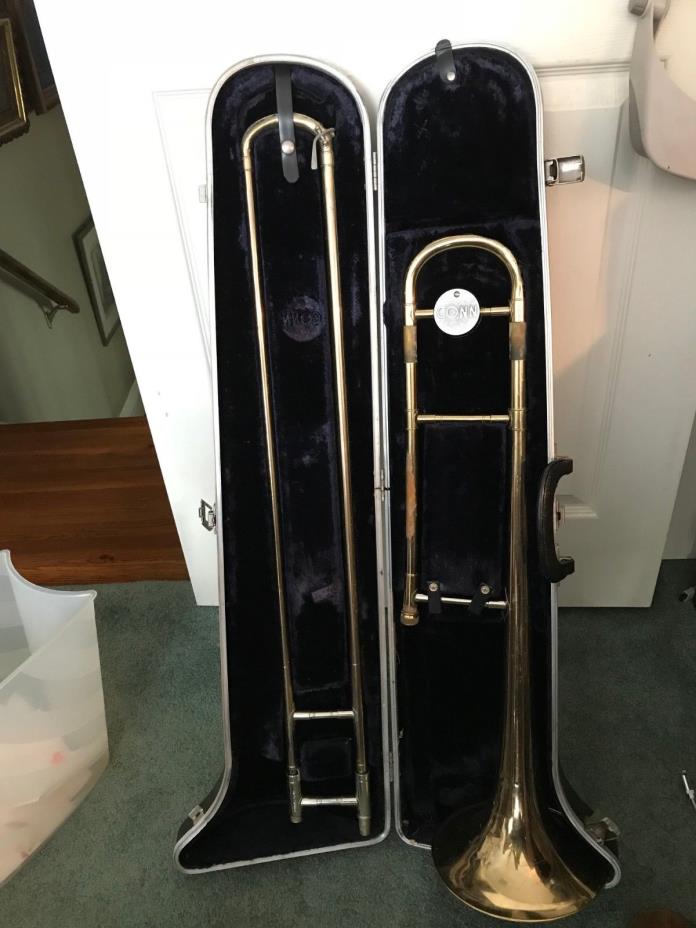 Vintage Conn Trombone Original Hard Case and 12C Mouthpiece Director Model