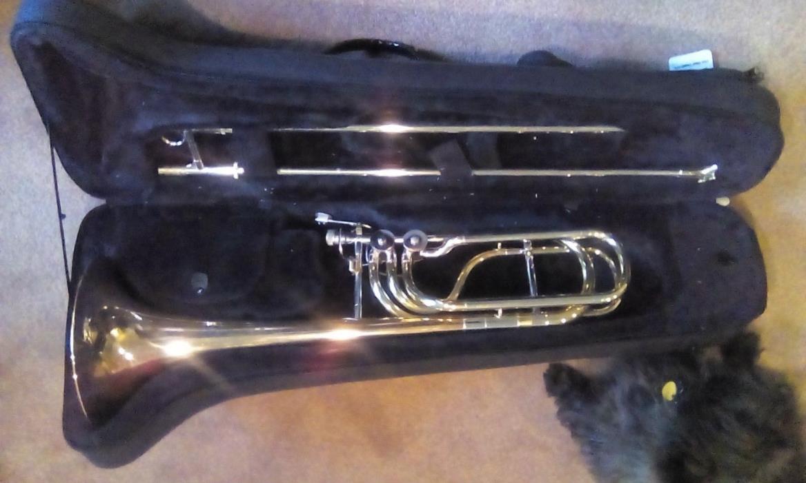 Bass trombone, dual rotor, great player!