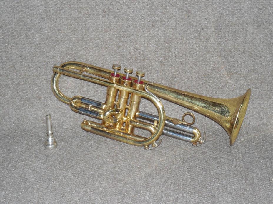 Conn Director Cornet with Mouthpiece, Valves Work Great!