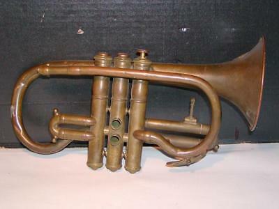 Antique CORNET - J. HIGHAM, England, Exhibition Prize Medal 1862 London, RARE