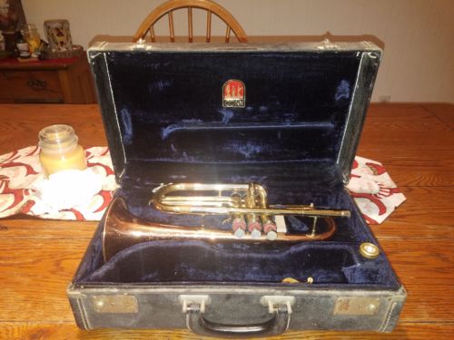 VINTAGE 1960 Conn Director Brass & Copper Cornet & Case