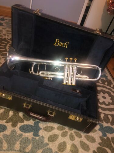 Bach Stradivarius Trumpet 37 Gold Wash Bell And Gold Trim Check Description
