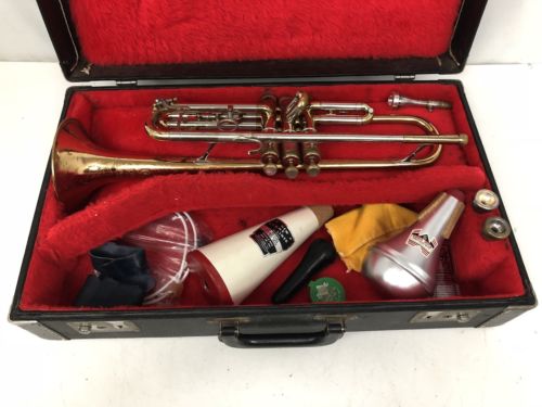 Vintage Olds Fullerton Recording Trumpet With 3 Mouthpieces & Extras In Case