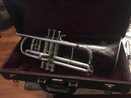 vintage Silver conn cornet  80a 1948 Mouthpiece Ny 6fl